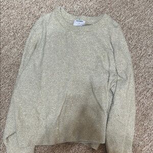 Old Navy Gold Crewneck Sweater Soft Knit Versatile